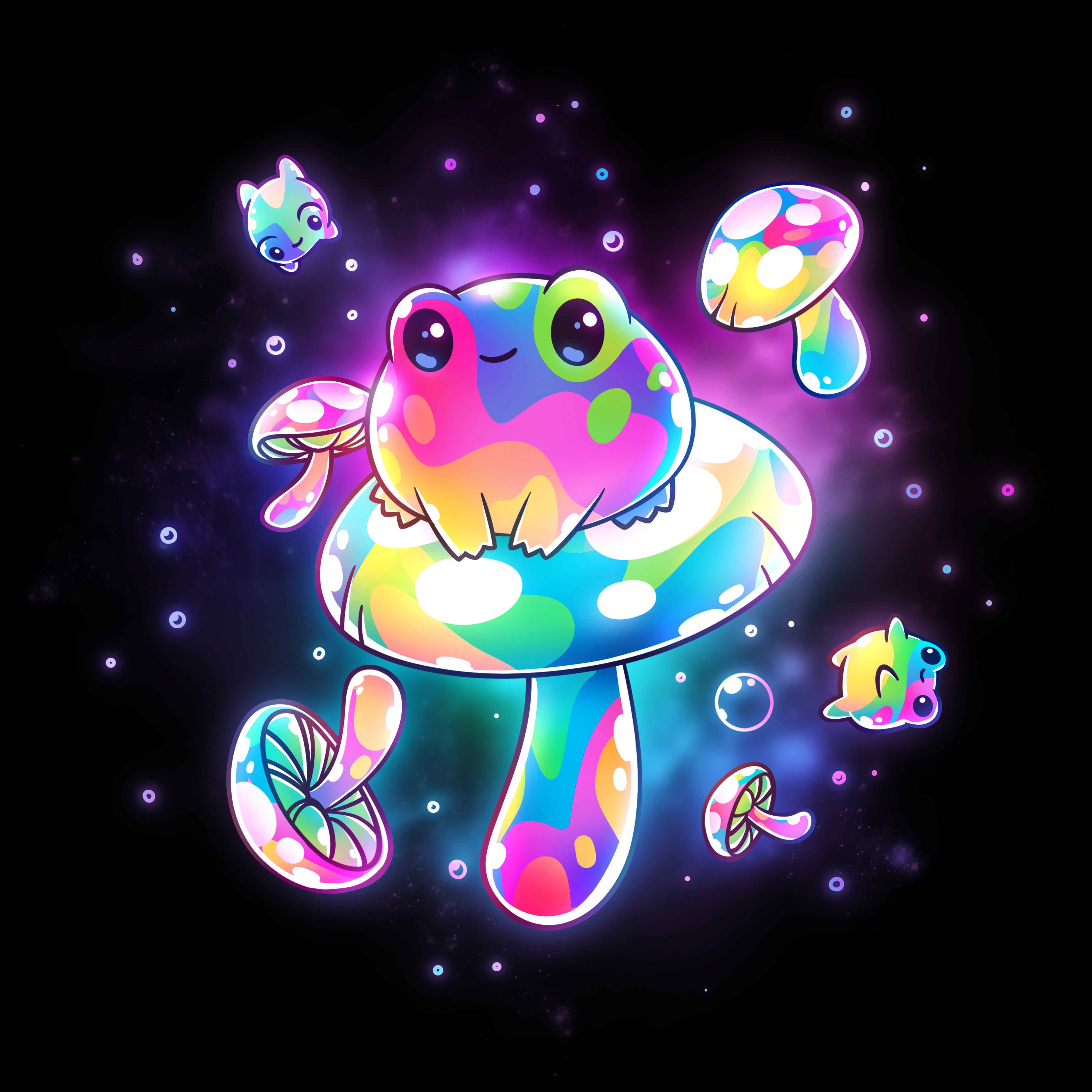 Psychedelic Space Frogs – TeeTurtle