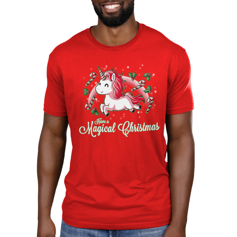 Premium Cotton T-shirt - Get the ultimate TeeTurtle Have a Magical Christmas apparel and experience a magical Christmas.