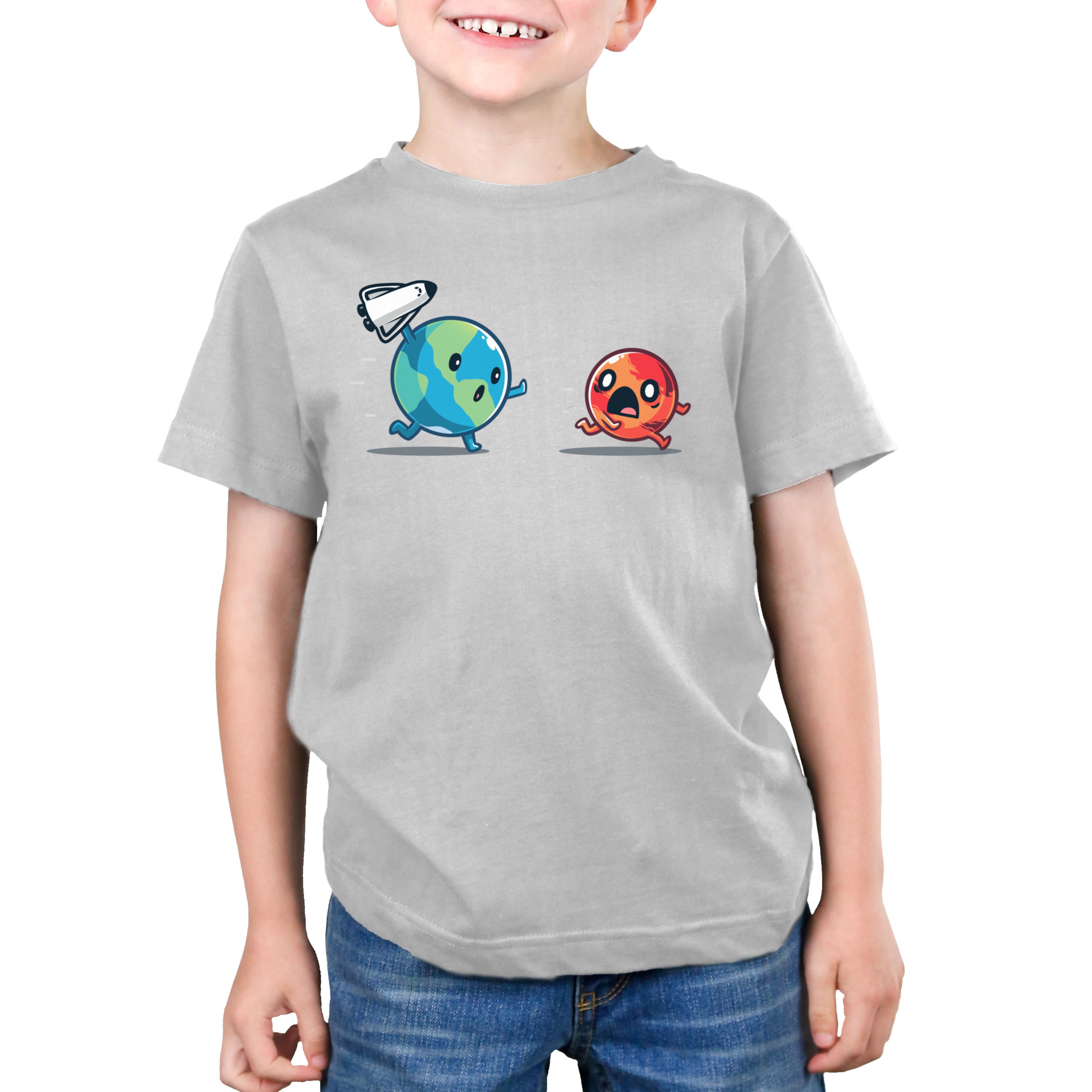 monsterdigital Mars Invasion Funny Cute Nerdy T shirts Classic Cotton T Shirt Women s M