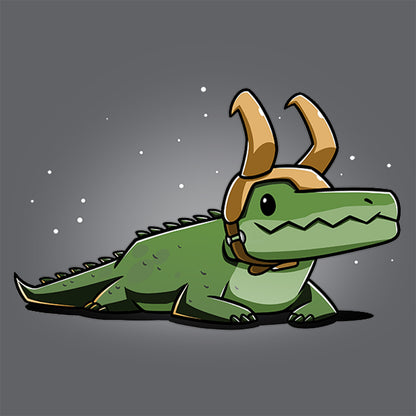A Marvel T-shirt featuring Alligator Loki, a cartoon crocodile with horns on its head.