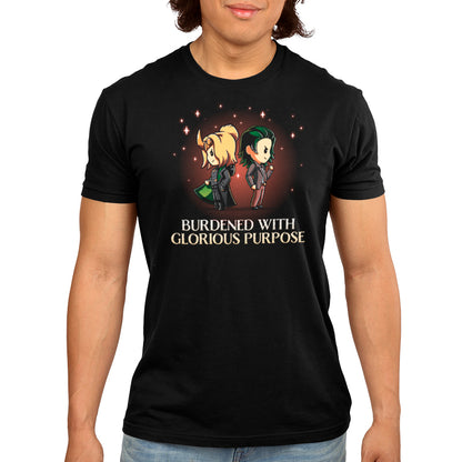 An officially licensed Burdened With Glorious Purpose Marvel black t-shirt.