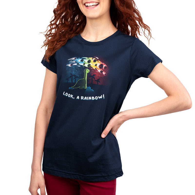 Navy rainbow hot sale t shirt