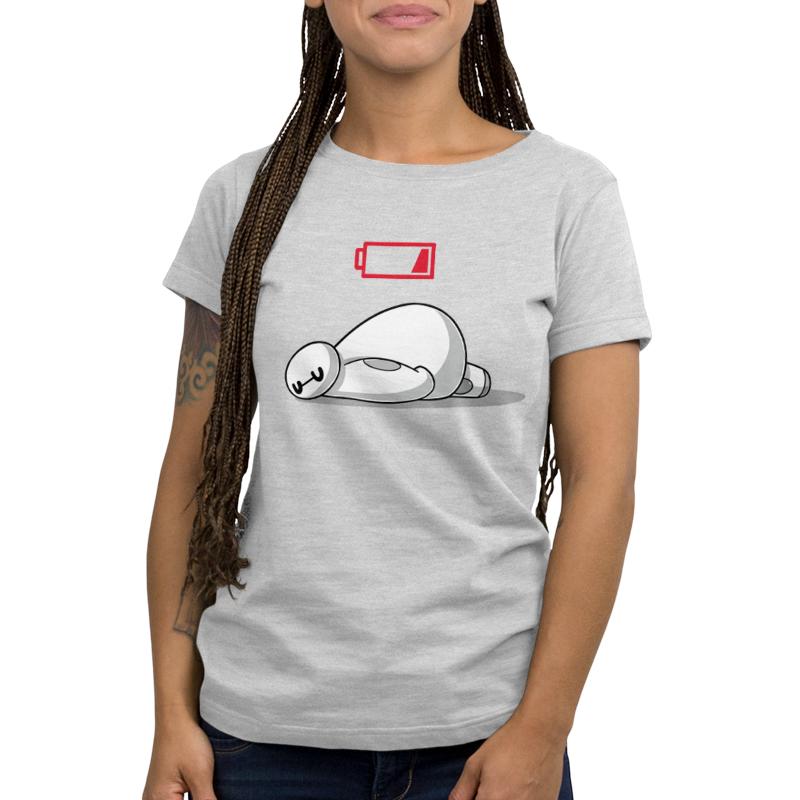 A women's T-shirt with an image of a polar bear called "Low Battery" by Disney.
