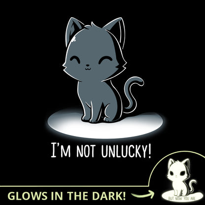 TeeTurtle's Lucky Kitty (Glow) t-shirt glows in the dark.