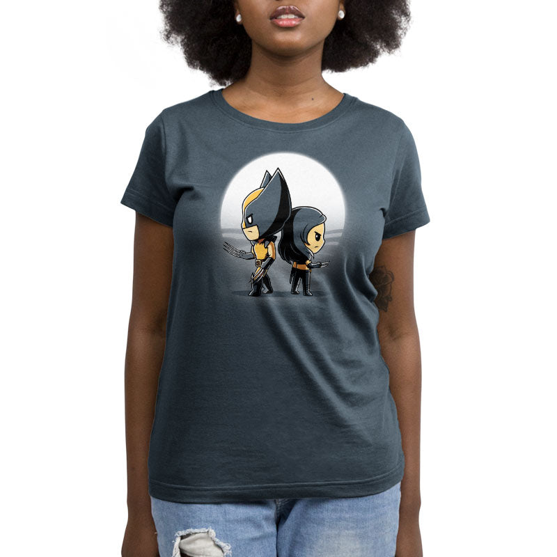 A women's t-shirt featuring two cartoon characters, Wolverine & X-23 by Marvel.