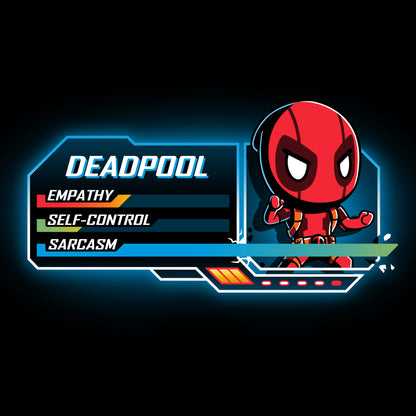 A officially licensed Marvel Deadpool Stats character is shown in a neon light.