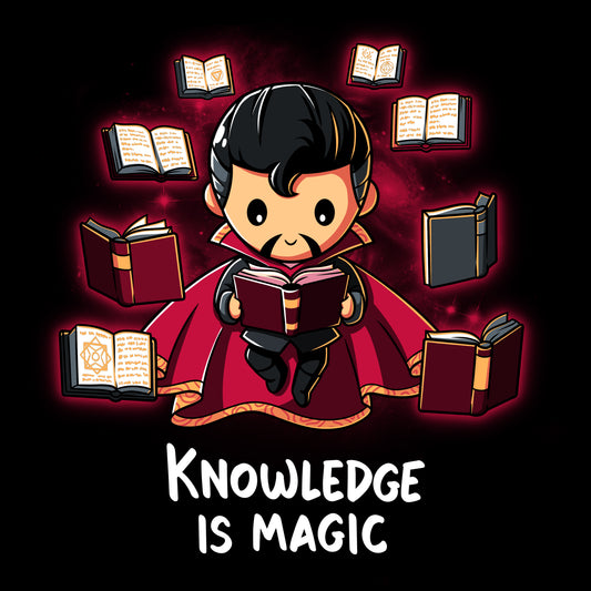 Officially licensed Marvel Doctor Strange Knowledge Is Magic t-shirt.