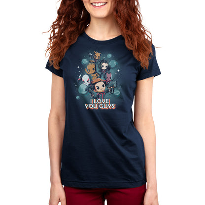 Officially licensed Guardians of the Galaxy 3 women's t-shirt - I Love You Guys.