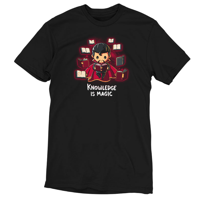 A Marvel T-shirt featuring Doctor Strange with the phrase "Knowledge Is Magic" by Marvel.