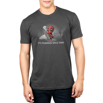 An officially licensed Marvel Pumpkin Spice Deadpool t-shirt with the words "suck it" on the front.