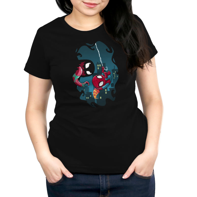 Symbiote Snack officially licensed women's t-shirt by Marvel.