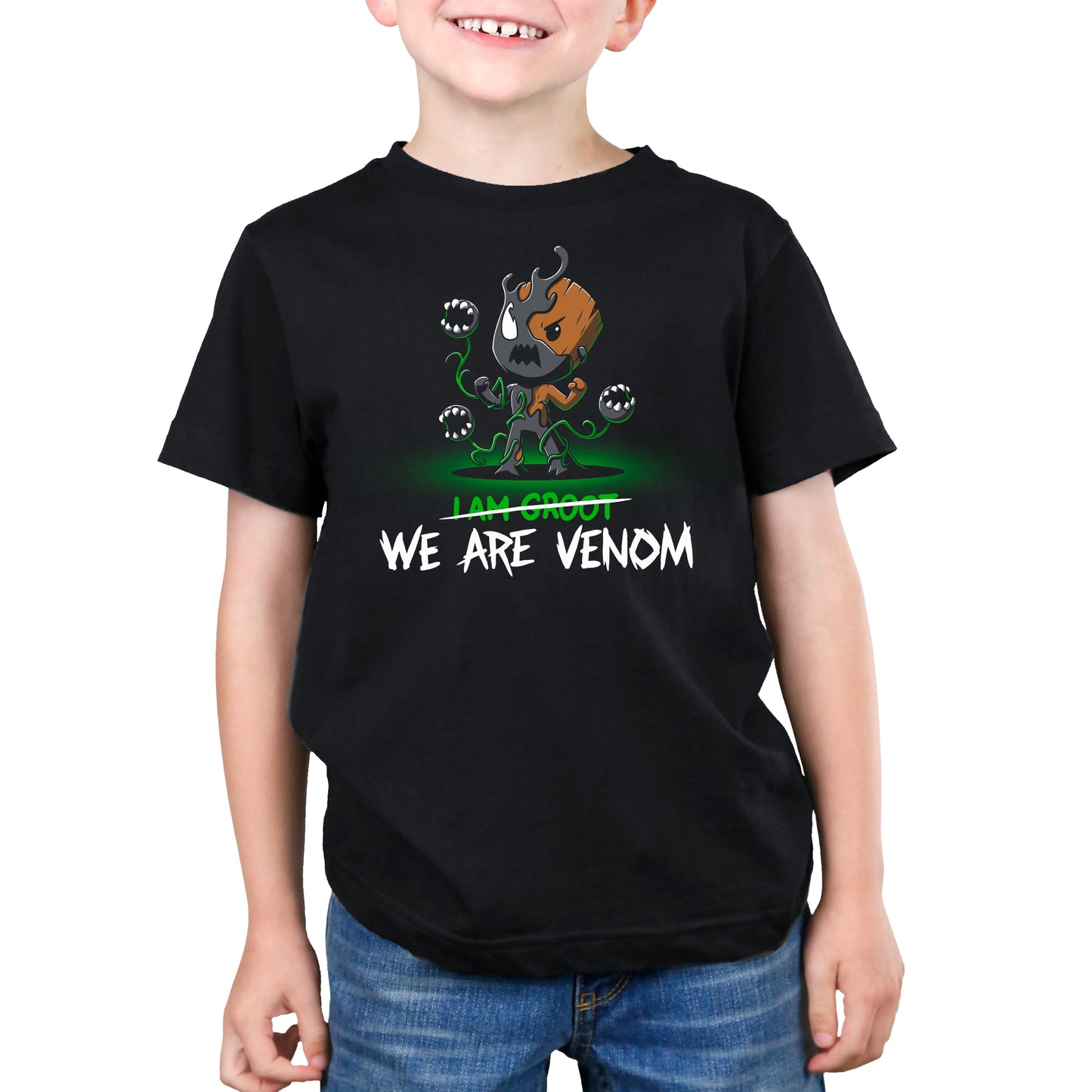 Licensed Venomized Groot kids t-shirt by Marvel.