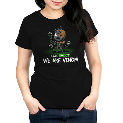 Officially licensed Marvel Venomized Groot women's t-shirt.