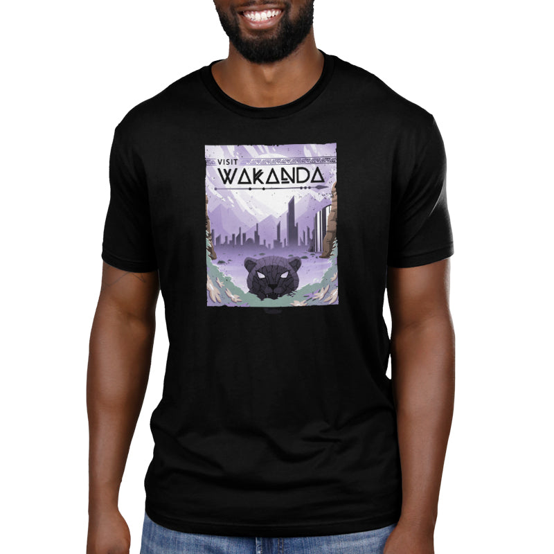 Wakanda Travel Poster Official Marvel Tee TeeTurtle