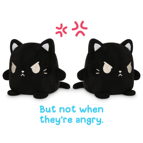 These TeeTurtle Reversible Cat Plushmates (Black) from TeeTurtle are adorable plush toys featuring two black cats. However, they're not so cute when they're angry.