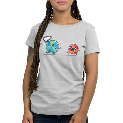 A comfortable women's Mars Invasion T-shirt featuring an image of the Earth with a Pokemon from TeeTurtle.
