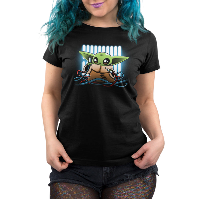 Officially licensed Mechanic Grogu women's t-shirt by Star Wars.