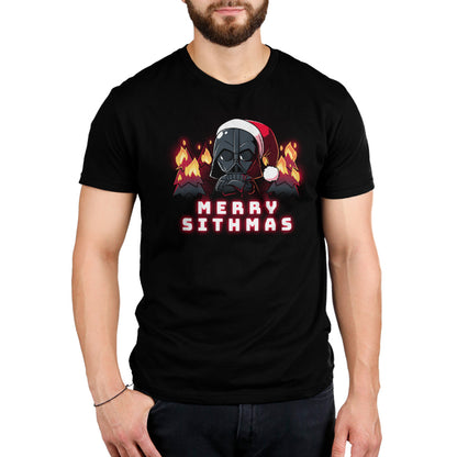 Celebrate Sithmas with the Star Wars Merry Sithmas Darth Vader men's t-shirt.