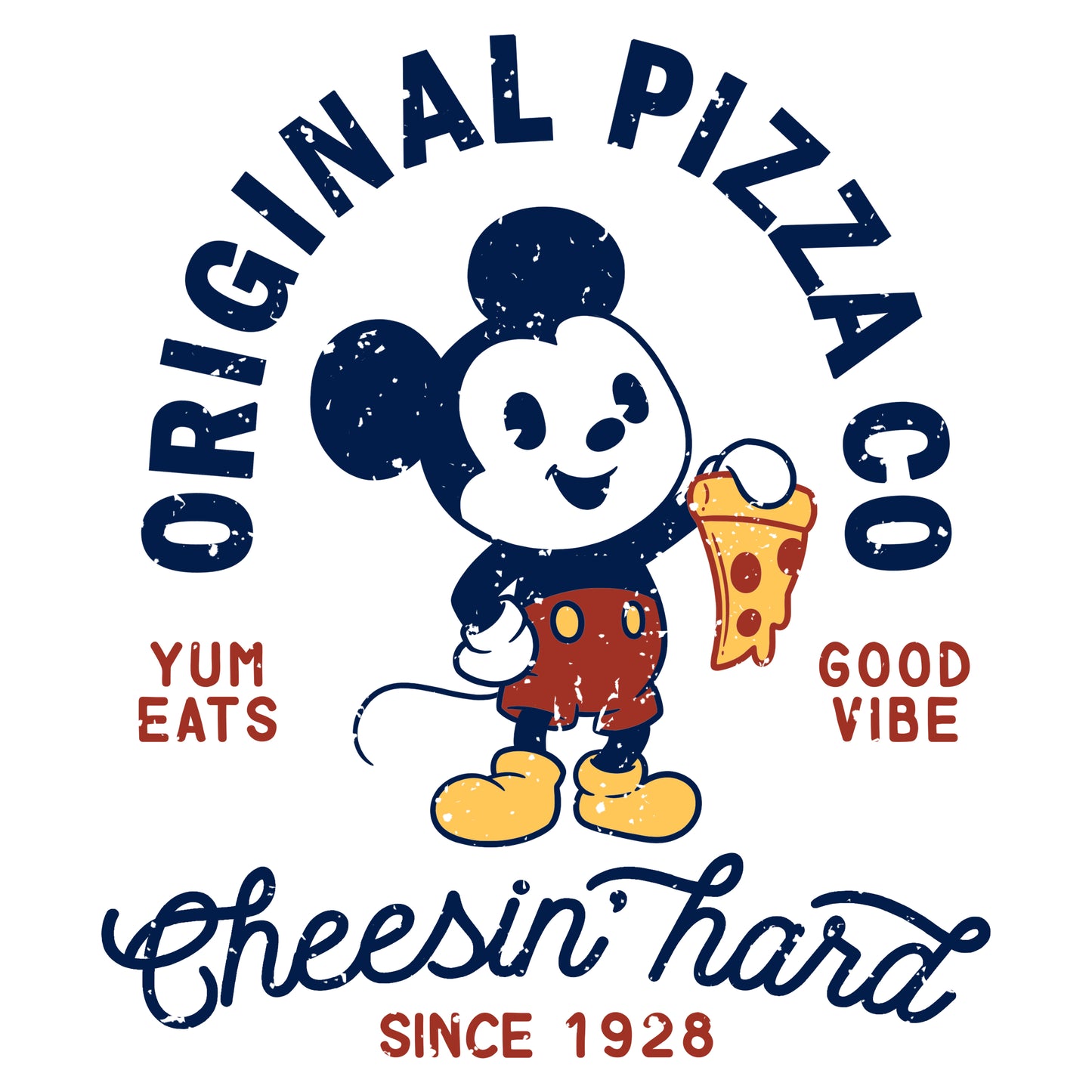 The officially licensed logo for Mickey's Pizza Company, Disney.