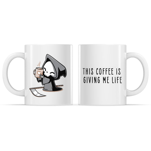 almighty tevin coffee mug This Coffee Is Giving Me Life Mug Ceramic Mug / White / 11oz