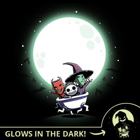 Officially licensed The Nightmare Before Christmas Lock, Shock, and Barrel (Glow) men's t-shirt that glows in the dark.