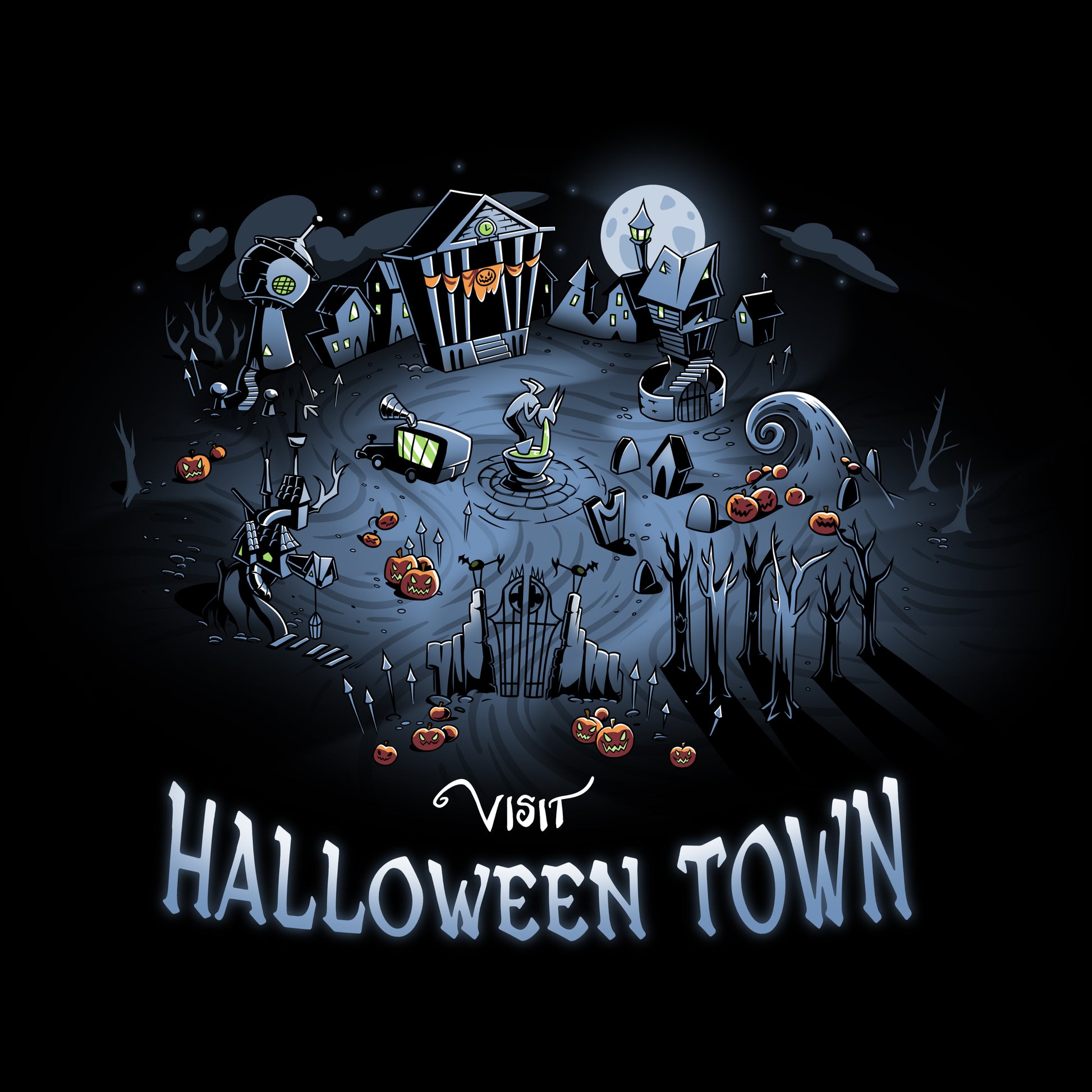 The Nightmare Before Christmas - Visit Halloween Town T-shirt.
