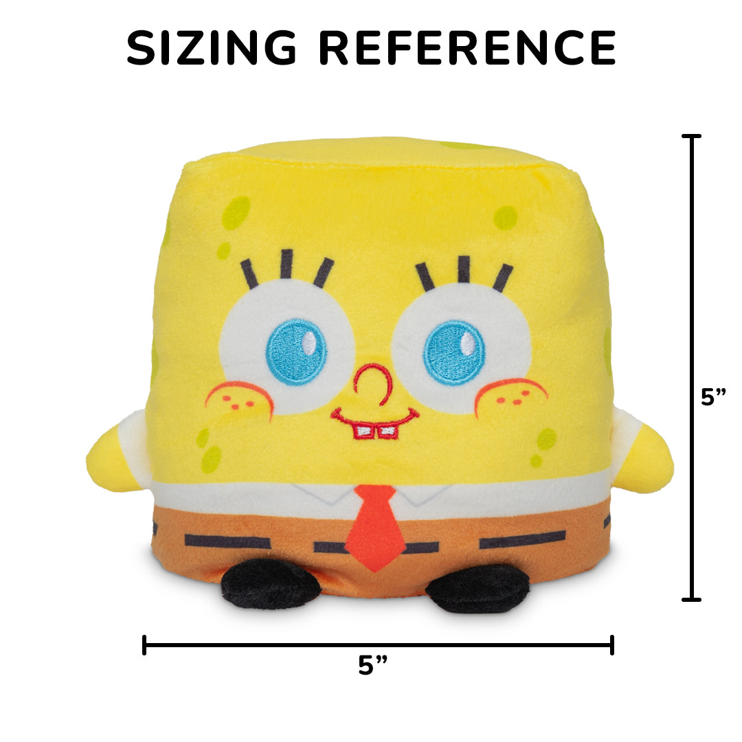 Spongebob 5" Reversible Plushie with a sizing reference of 5 inches in height