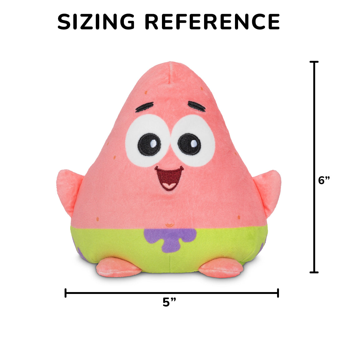 Patrick 6" Reversible Plushie with a sizing reference of 6 inches in height
