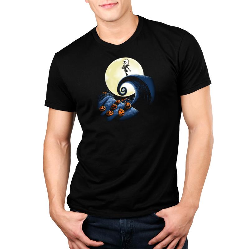 Officially licensed Disney Jack and Sally T-shirt made with super soft ringspun cotton.