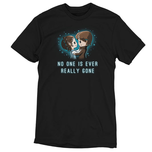An officially licensed Star Wars No One is Ever Really Gone t-shirt.