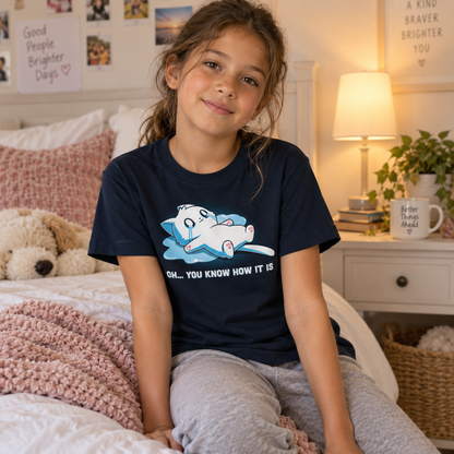 ApparelOh... You Know How It IsShop Oh... You Know How It Is, a funny cat graphic t-shirt featuring an overwhelmed crying kitty. A cute, relatable t-shirt for difficult days.