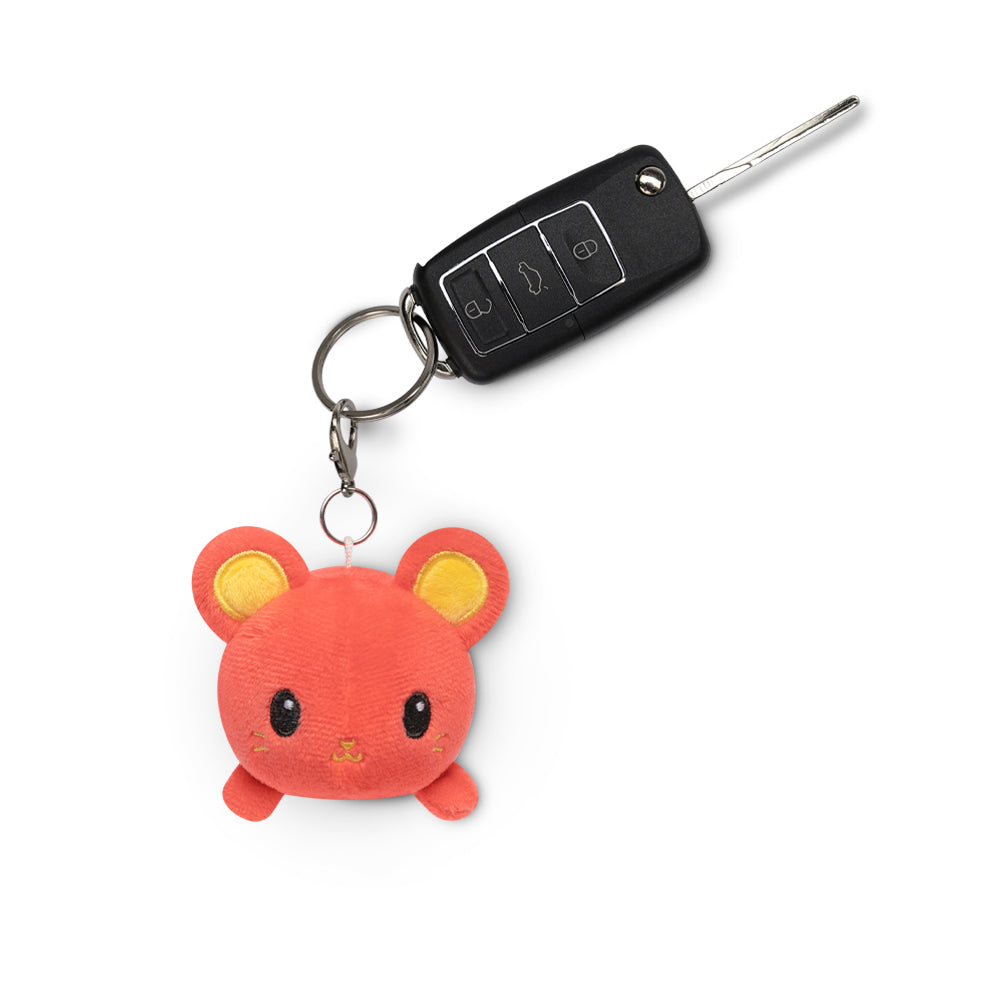 A TeeTurtle Lunar New Year Rat Plushie Charm Keychain adorned with a plushie charm.