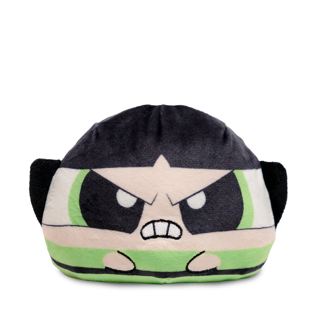 Buttercup 4-inch reversible plush with short black hair, green outfit, and an angry expression.
