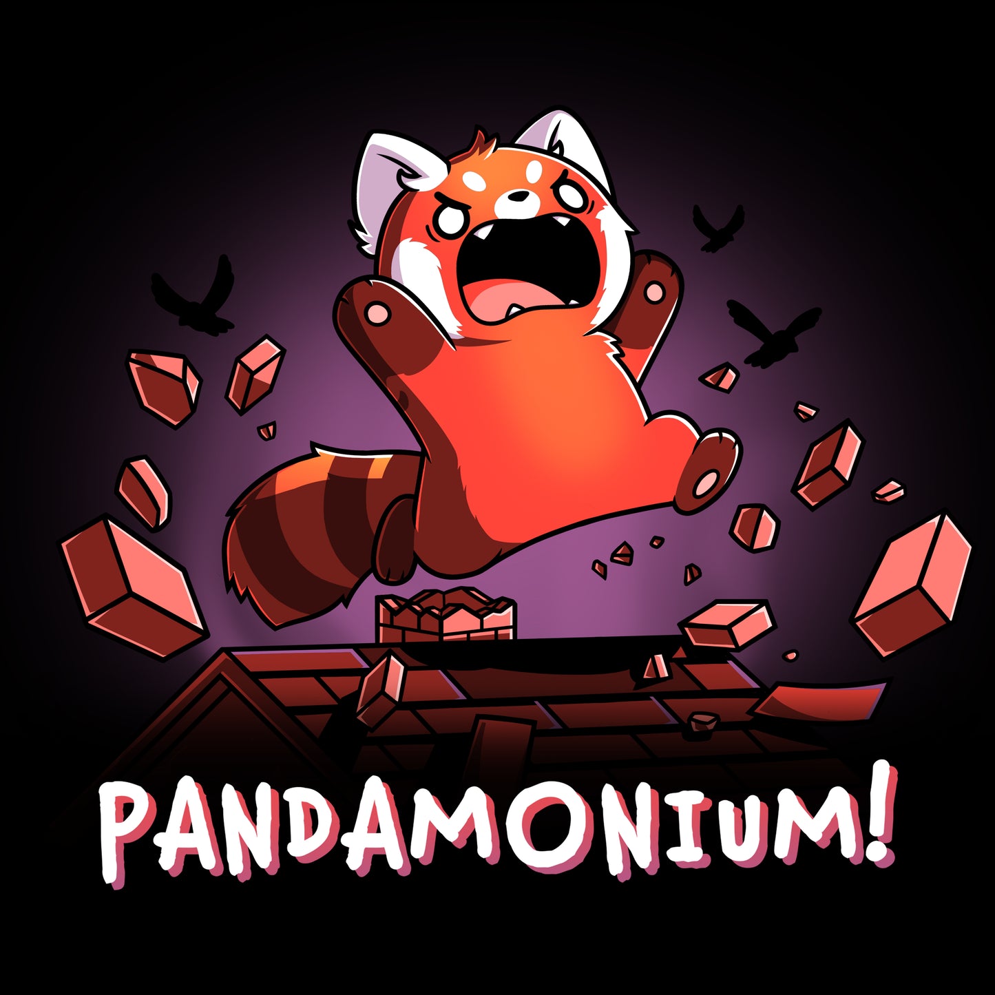 A red panda jumping out of a brick wall in Disney/Pixar's Mei Mei-inspired Pandamonium.
