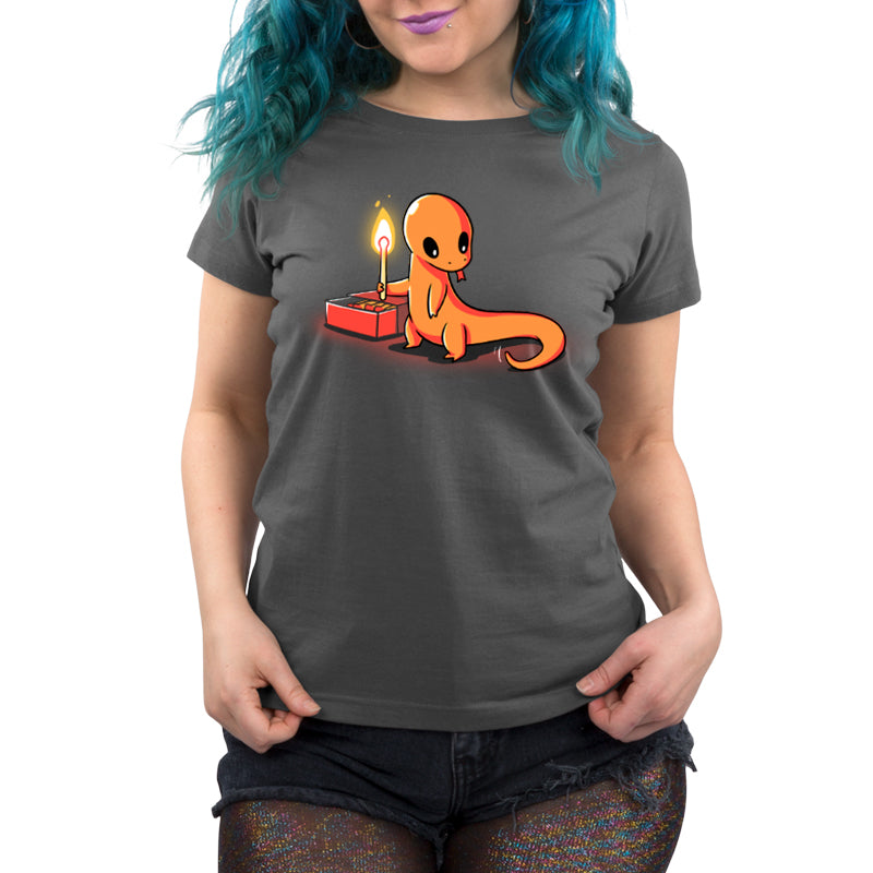 A TeeTurtle Playing With Fire t-shirt featuring an orange octopus.