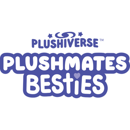 The logo for the "Plushiverse Thief of My Heart Raccoon Plushmates Besties" bag charms, keychains by TeeTurtle.