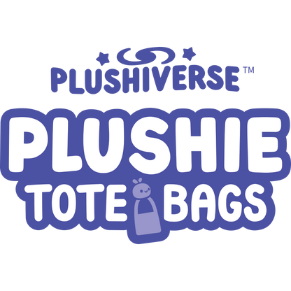 Plushiverse Rainbow Axolotl Plushie tote bags featuring TeeTurtle plushies.