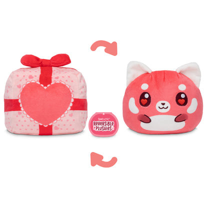 Valentine Present Red Panda 4" Reversible Plushie