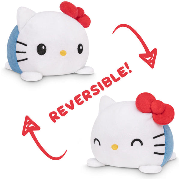 TeeTurtle Reversible Hello Kitty Plushie (White + Blue)