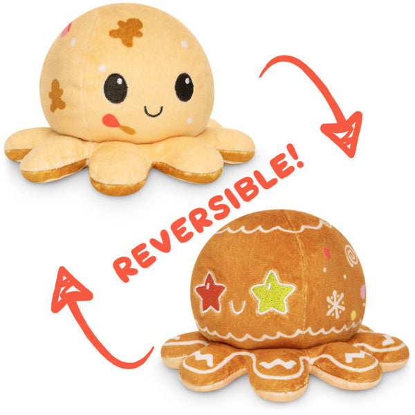 うずら様オーダー❤カラカルベビー♡お口開閉♡アートドール♡ぬいぐるみ♡ TeeTurtle Reversible Octopus Plushie (Baking + Gingerbread)