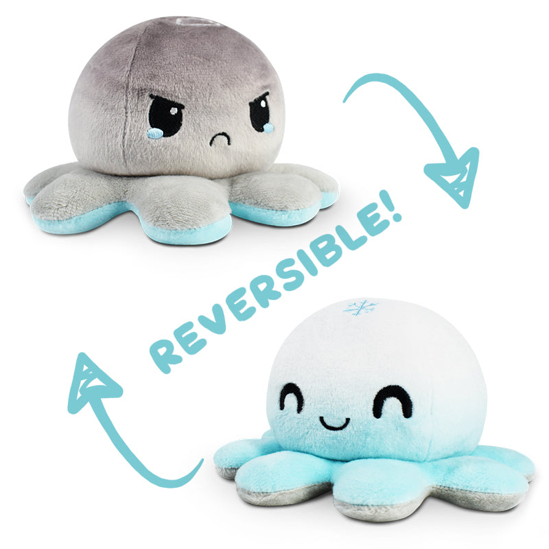 These TeeTurtle Reversible Octopus Plushies (Cloud + Snowflake) are sure to make you smile with their adorable and versatile design.