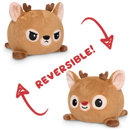TeeTurtle's TeeTurtle Reversible Reindeer Plushie (Red Nose), a reversible reindeer toy.