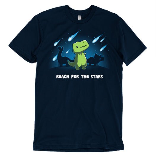 A TeeTurtle Reach For The Stars (T-Rex) t-shirt inspiring to reach for the stars.