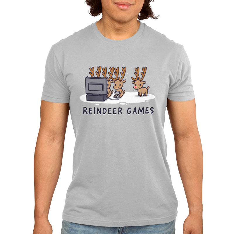 Silver Reindeer Games t-shirt by TeeTurtle with design.