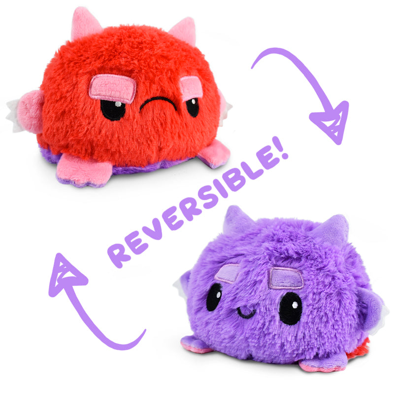 Two TeeTurtle Reversible Fuzzy Monster Plushies have been replaced with two TeeTurtle Reversible Fuzzy Monster Plushie from the brand name TeeTurtle.