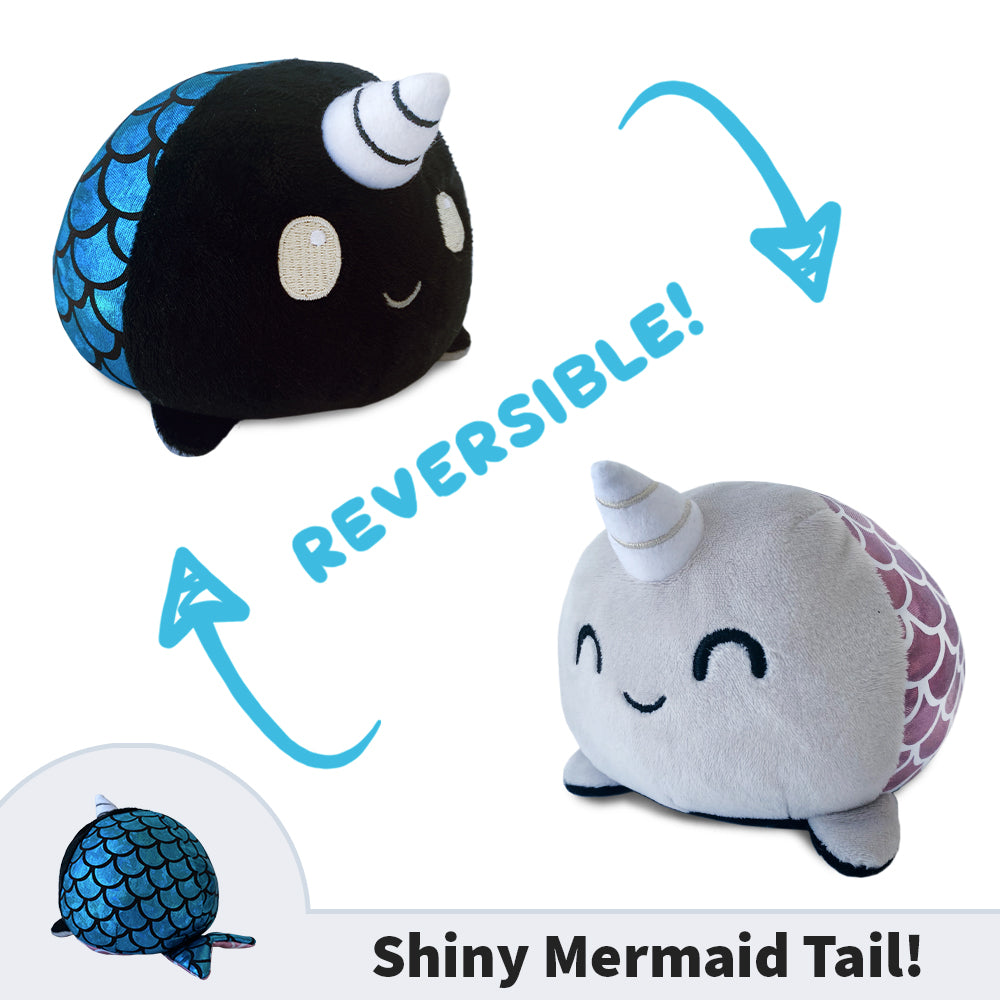 Shiny mermaid tail - TeeTurtle Reversible Narwhal Mermaid Plushie.