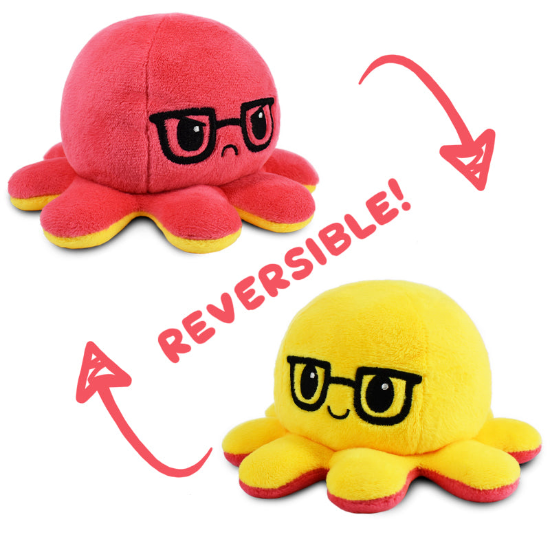 TeeTurtle-famous TeeTurtle Reversible Octopus Plushie (Glasses) toy.