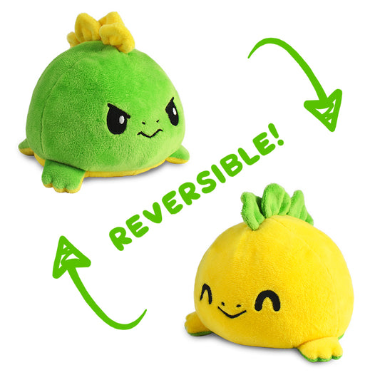 A TeeTurtle Reversible Stego Plushie (Green + Yellow) toy.
