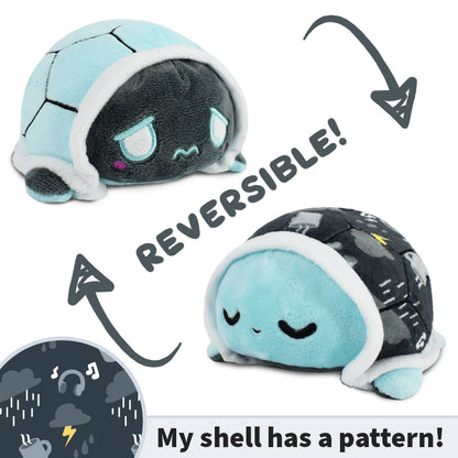 Explore the world of TeeTurtle with my TeeTurtle Reversible Turtle Plushie (Rainy Day Shell). This mood plushie is not only adorable but also features a unique pattern that can be flipped to reveal a different design.