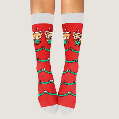 Aggretusko Holiday Socks
